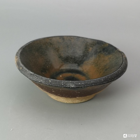 古玩陶瓷建窯系芝麻釉茶盞拍賣，當(dāng)前價格600元
