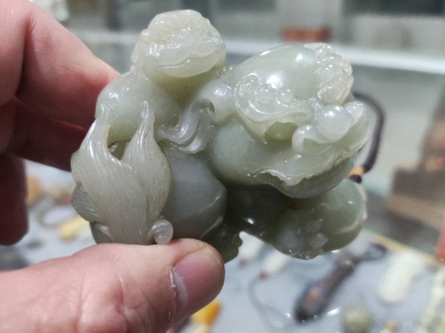 古玩玉器和田玉籽料“太師少師”小擺件拍賣，當前價格3988元