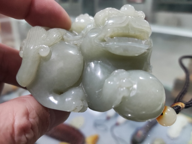 古玩玉器和田玉籽料“太師少師”小擺件拍賣，當前價格3988元