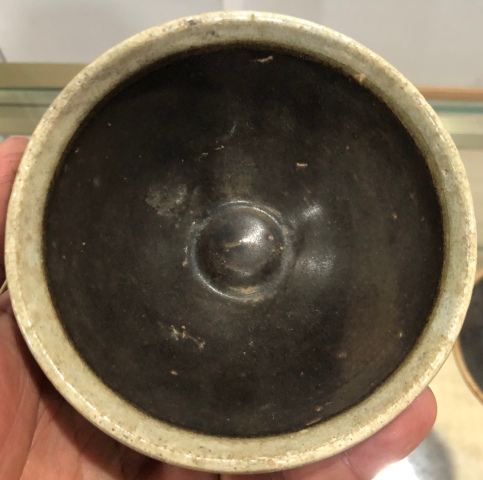 古玩陶瓷黑釉白覆輪盞拍賣,當(dāng)前價格1000元