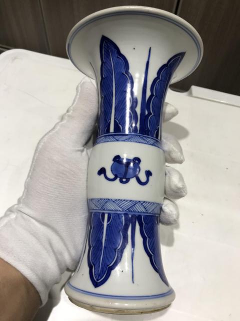 古玩陶瓷清康熙 青花花觚拍賣(mài),當(dāng)前價(jià)格6800元