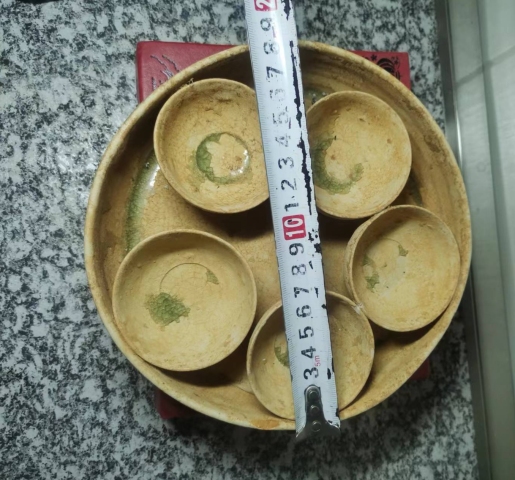 古玩陶瓷南北朝洪州窯青釉杯碟拍賣,當前價格26890元