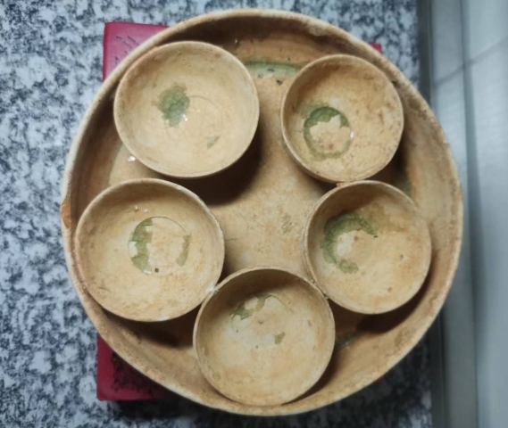 古玩陶瓷南北朝洪州窯青釉杯碟拍賣,當前價格26890元