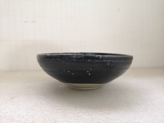 古玩陶瓷元代耀州窯黑釉碗拍賣，當前價格850元