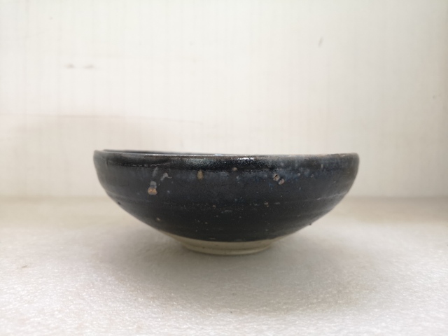 古玩陶瓷元代耀州窯黑釉碗拍賣，當前價格850元