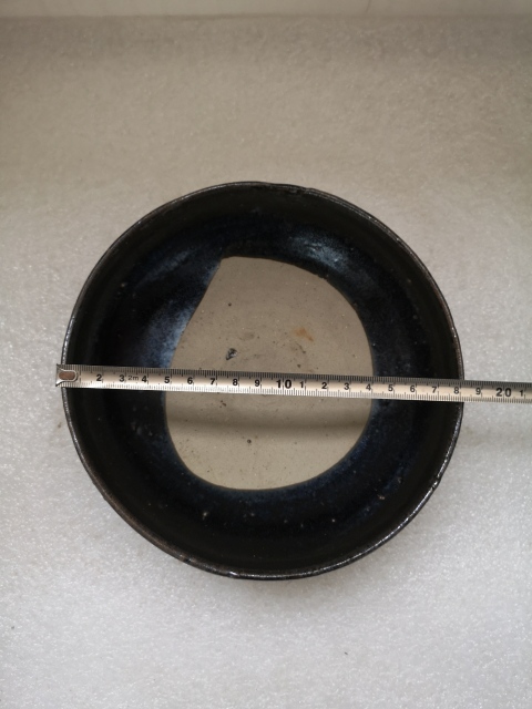 古玩陶瓷元代耀州窯黑釉碗拍賣，當前價格850元