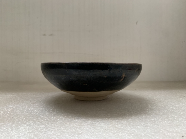 古玩陶瓷元代黑釉碗拍賣,當前價格850元