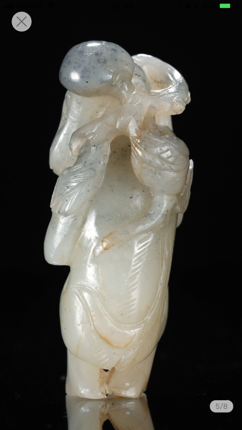 古玩玉器明代靈猴獻壽把件拍賣，當前價格12800元