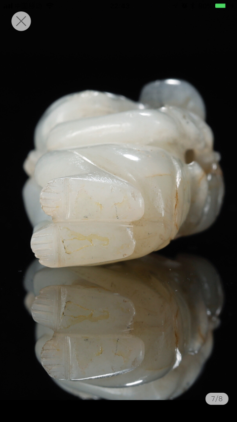 古玩玉器明代靈猴獻壽把件拍賣，當前價格12800元