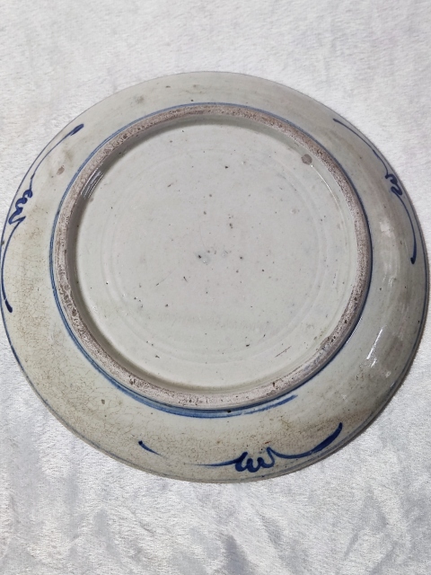 古玩陶瓷清中青花盤拍賣，當前價格888元