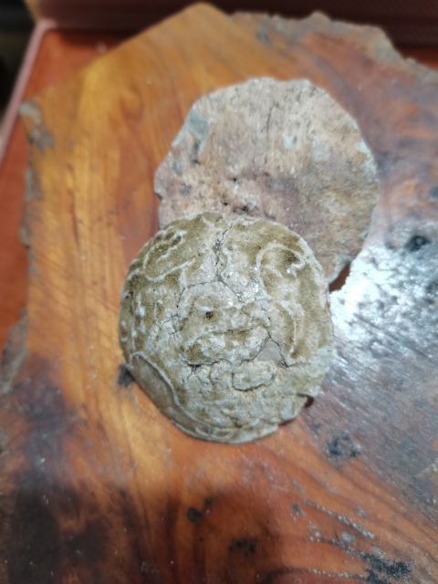 古玩陶瓷岳州窯青釉印龍紋鎮紙擺件拍賣，當前價格1600元