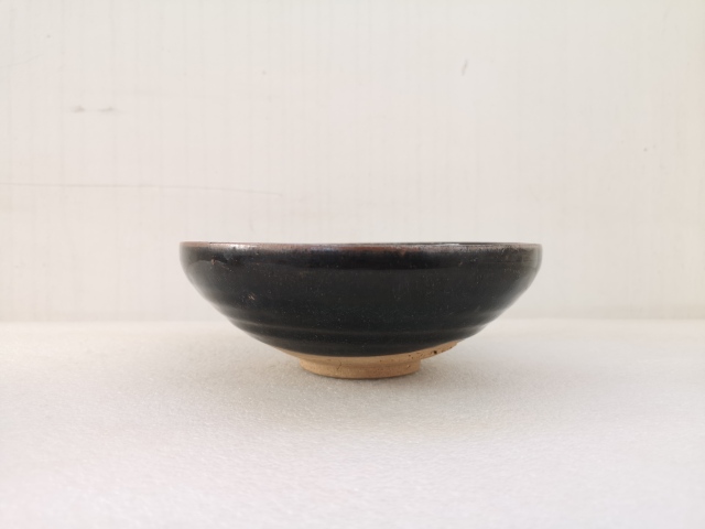 古玩陶瓷金元澀圈圈足疊燒工藝黑釉盞拍賣，當(dāng)前價格850元