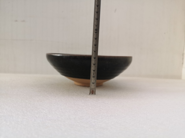 古玩陶瓷金元澀圈圈足疊燒工藝黑釉盞拍賣，當(dāng)前價格850元