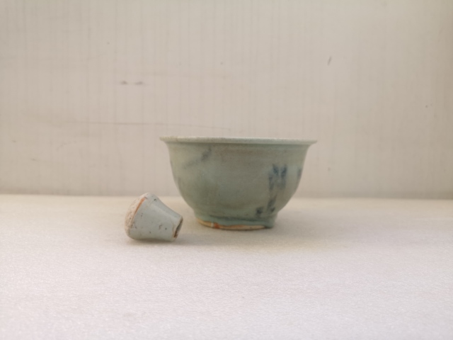 古玩陶瓷明代青花擂缽（研缽）拍賣，當前價格2600元