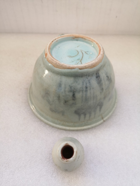古玩陶瓷明代青花擂缽（研缽）拍賣，當前價格2600元