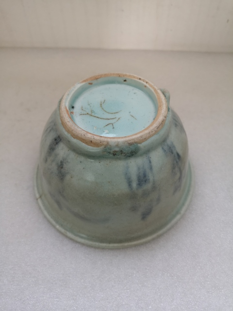 古玩陶瓷明代青花擂缽（研缽）拍賣，當前價格2600元