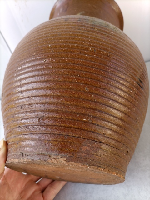 古玩陶瓷黃釉撇口罐拍賣，當(dāng)前價(jià)格160元