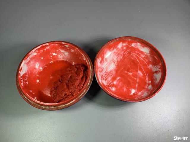 古玩陶瓷567藍釉堆白龍紋印泥盒拍賣,當前價格2500元
