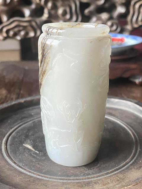 古玩玉器80/90年代和田玉瓶拍賣，當前價格5800元