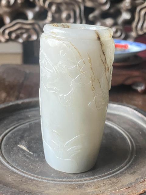 古玩玉器80/90年代和田玉瓶拍賣，當前價格5800元