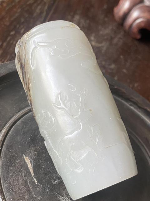 古玩玉器80/90年代和田玉瓶拍賣，當前價格5800元