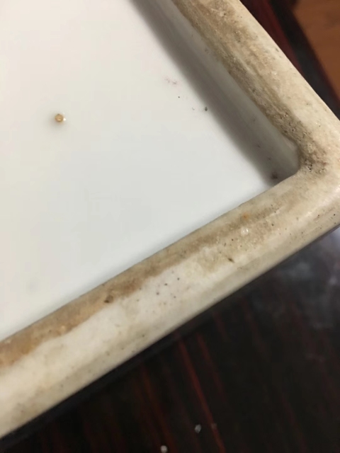 古玩陶瓷清中期團鳳紋花卉紋四方青花水盂拍賣,當前價格36800元