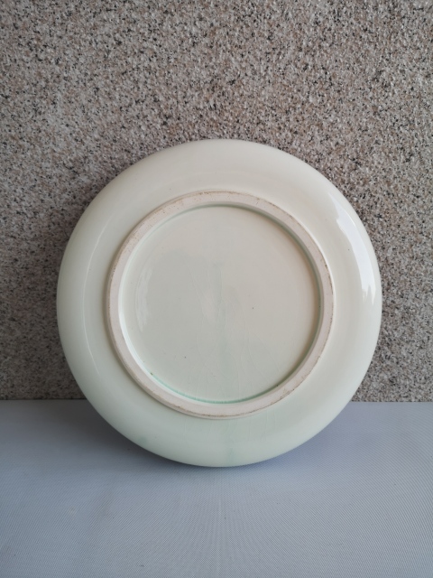 古玩陶瓷六十至八十年代花鳥紋青花加彩盤拍賣，當前價格398元
