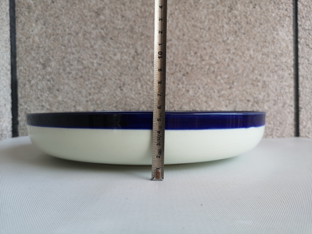 古玩陶瓷六十至八十年代花鳥紋青花加彩盤拍賣，當前價格398元
