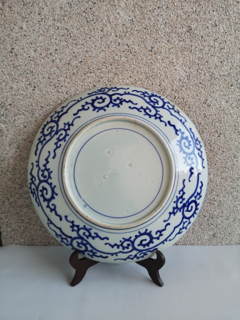 古玩陶瓷日本明治至大正青花盤拍賣,當(dāng)前價(jià)格480元