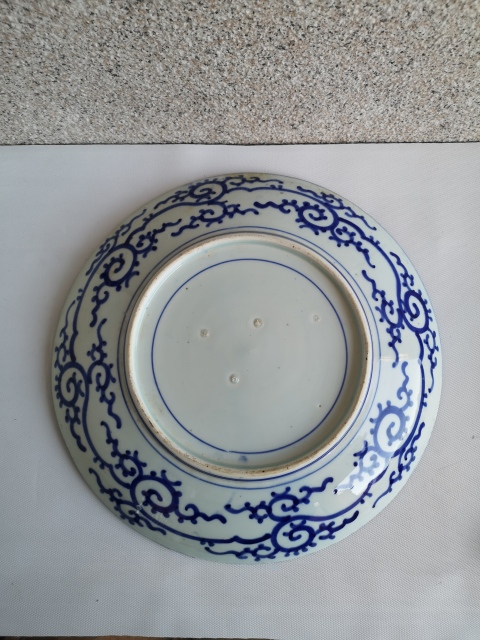 古玩陶瓷日本明治至大正青花盤拍賣,當(dāng)前價(jià)格480元