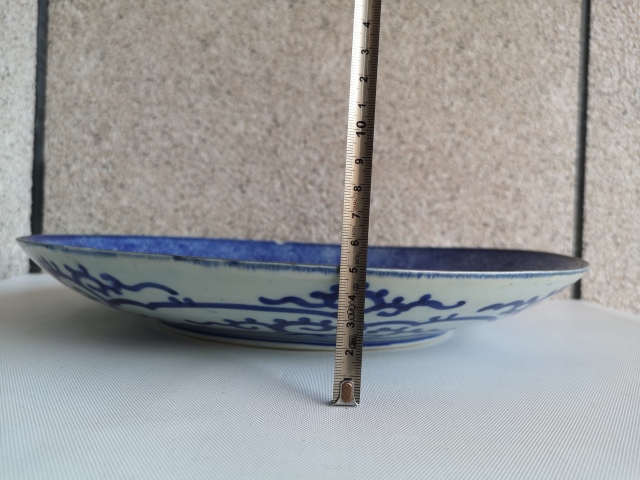 古玩陶瓷日本明治至大正青花盤拍賣,當(dāng)前價(jià)格480元