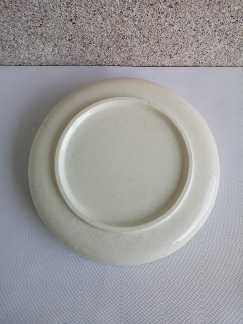 古玩陶瓷六十至八十年代花卉紋青花加彩盤拍賣,當前價格450元