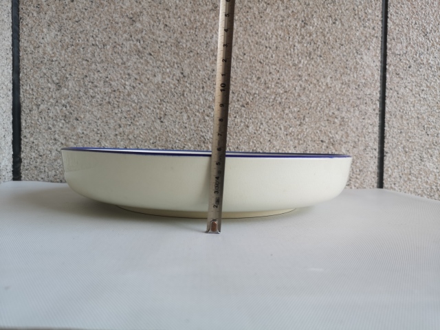 古玩陶瓷六十至八十年代花卉紋青花加彩盤拍賣,當前價格450元