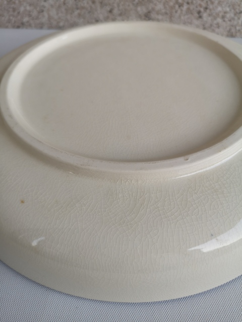 古玩陶瓷六十至八十年代花卉紋青花加彩盤拍賣,當前價格450元