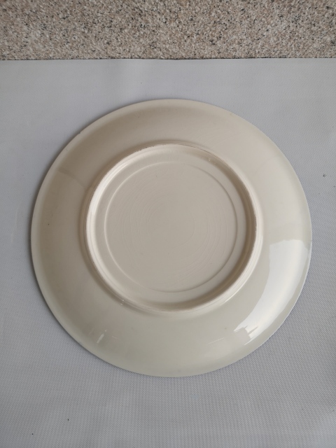古玩陶瓷六十至八十年代青花加彩花卉紋盤拍賣，當(dāng)前價(jià)格450元