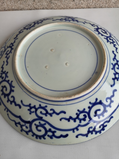 古玩陶瓷日本明治至大正青花盤拍賣,當(dāng)前價(jià)格480元