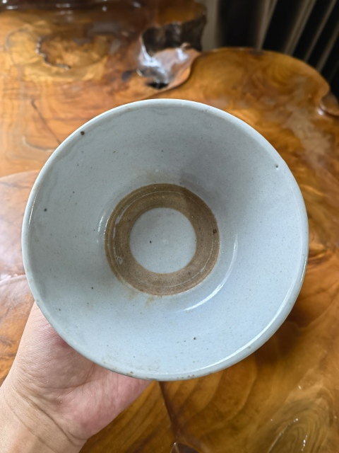 古玩陶瓷清代早期青花澀圈圈足疊燒工藝碗拍賣，當(dāng)前價格258元