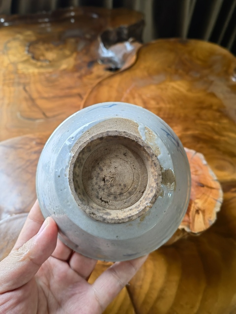 古玩陶瓷清代早期青花澀圈圈足疊燒工藝碗拍賣，當(dāng)前價格258元