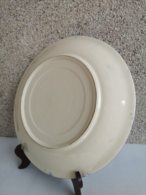 古玩陶瓷六十至八十年代歲寒三友松竹梅青花盤拍賣,當前價格299元