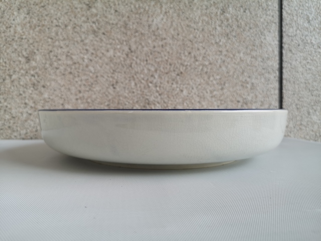 古玩陶瓷六十至八十年代山水紋青花盤拍賣，當前價格398元