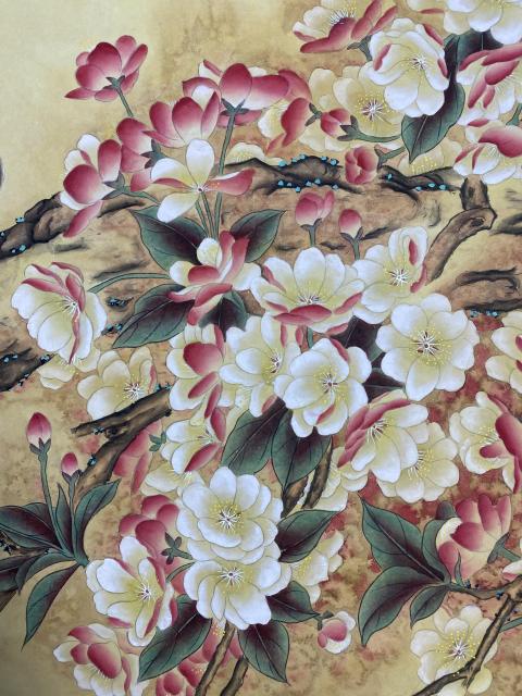 古玩字畫黃永玉弟子韓梅 繁花似錦帶合影拍賣,當前價格998元