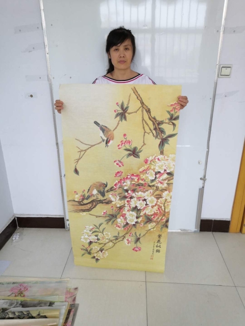 古玩字畫黃永玉弟子韓梅 繁花似錦帶合影拍賣,當前價格998元