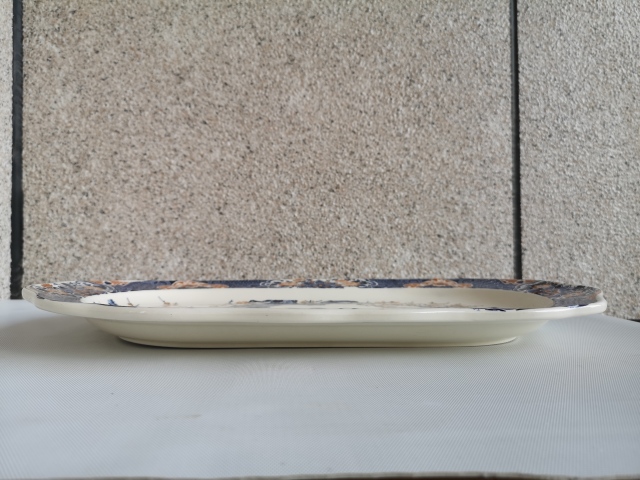 古玩陶瓷六十至八十年代花鳥紋青花加彩盤拍賣,當前價格580元