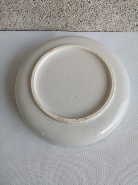 古玩陶瓷六十至八十年代山水紋青花盤拍賣，當前價格398元