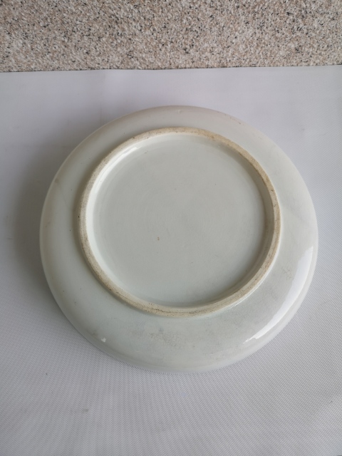 古玩陶瓷六十至八十年代花卉紋青花盤拍賣,當前價格398元
