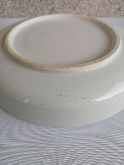 古玩陶瓷六十至八十年代花卉紋青花盤拍賣,當前價格398元