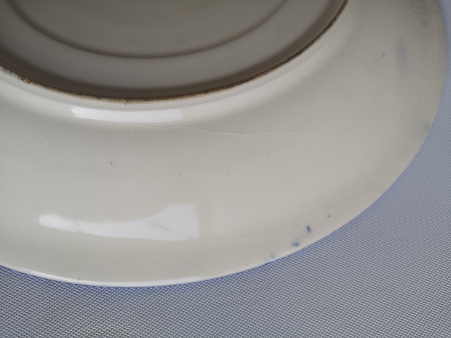 古玩陶瓷六十至八十年代歲寒三友松竹梅青花盤拍賣,當前價格299元