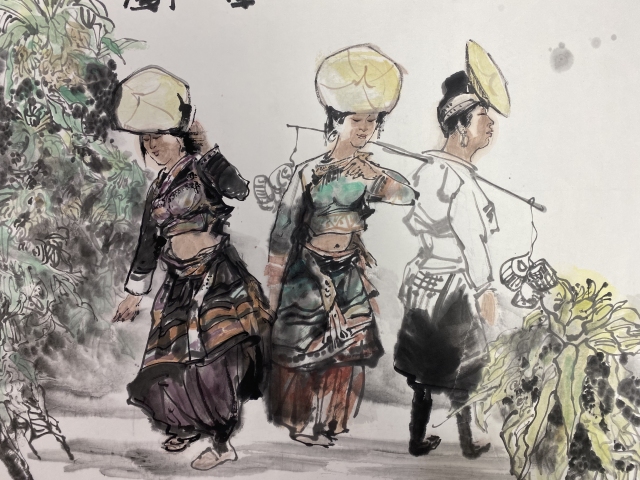 古玩字畫中美協(xié)黃慶明 南國風情帶合影拍賣，當前價格1488元