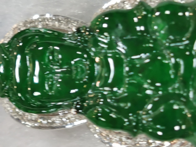 古玩玉器天然翡翠觀音鑲嵌吊墜拍賣,當前價格18000元