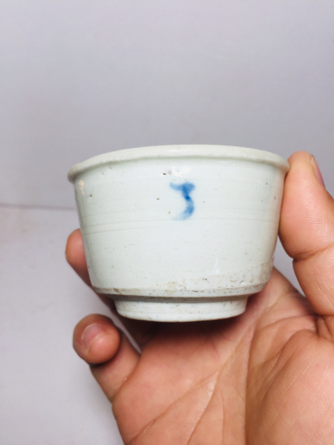 古玩陶瓷清代青花杯拍賣，當(dāng)前價(jià)格199元